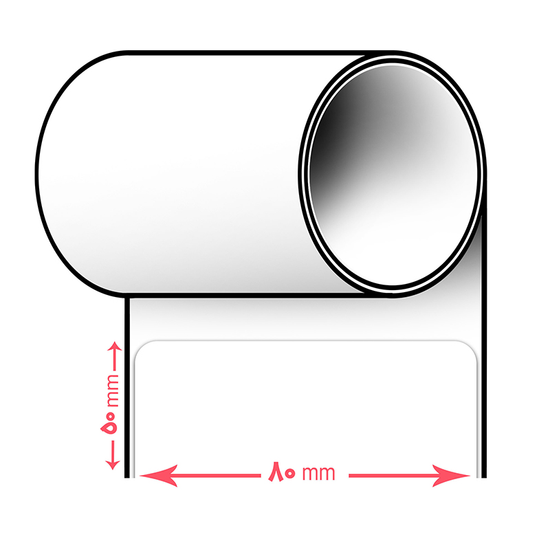 لیبل پرینتر سایز 80 * 50 (یک ردیفه)