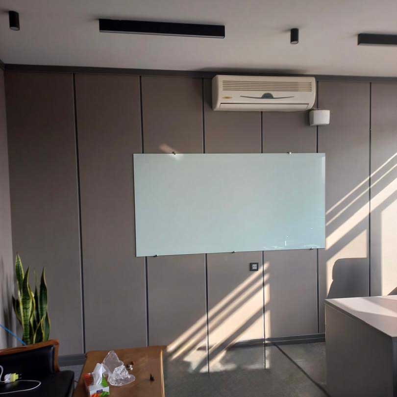 تخته وایت برد شیشه ای سفید 90x150cm