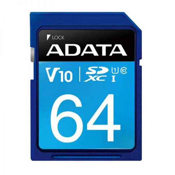 کارت حافظه‌ SDXC مدل Premier V10 ظرفیت 64 گیگابایت ای دیتا