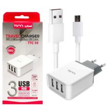 شارژر دیواری مدل TTC 59 به همراه کابل تبدیل microUSB تسکو