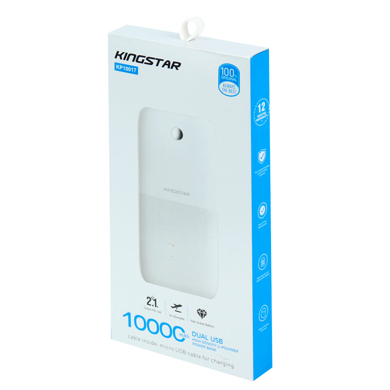 پاوربانک KP10017 ظرفیت 10000 میلی‌آمپرساعت کینگ استار