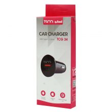 شارژر فندکی TCG34 با کابل تبدیل MicroUSB تسکو