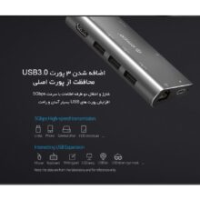 هاب چند منظوره USB-C با خروجی شبکه مدل CLH-W2 اوریکو