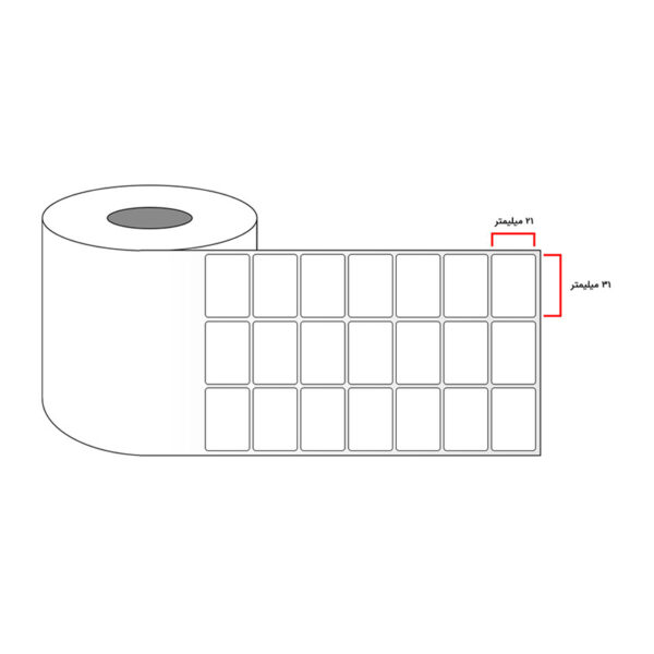 لیبل PVC سایز 21x31 میلی متر