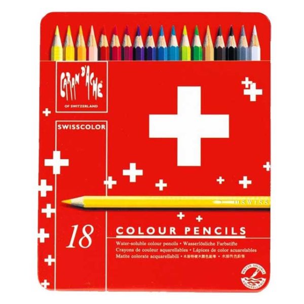 مداد آبرنگی 18 رنگ مدل Swiss Color کارن داش
