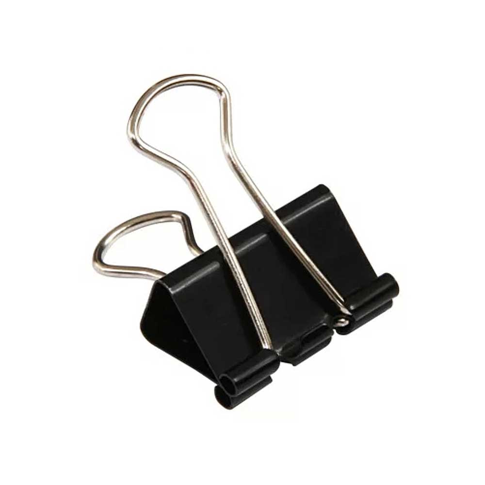 گیره دوبل فلزی سایز 15 بسته 12 عددی