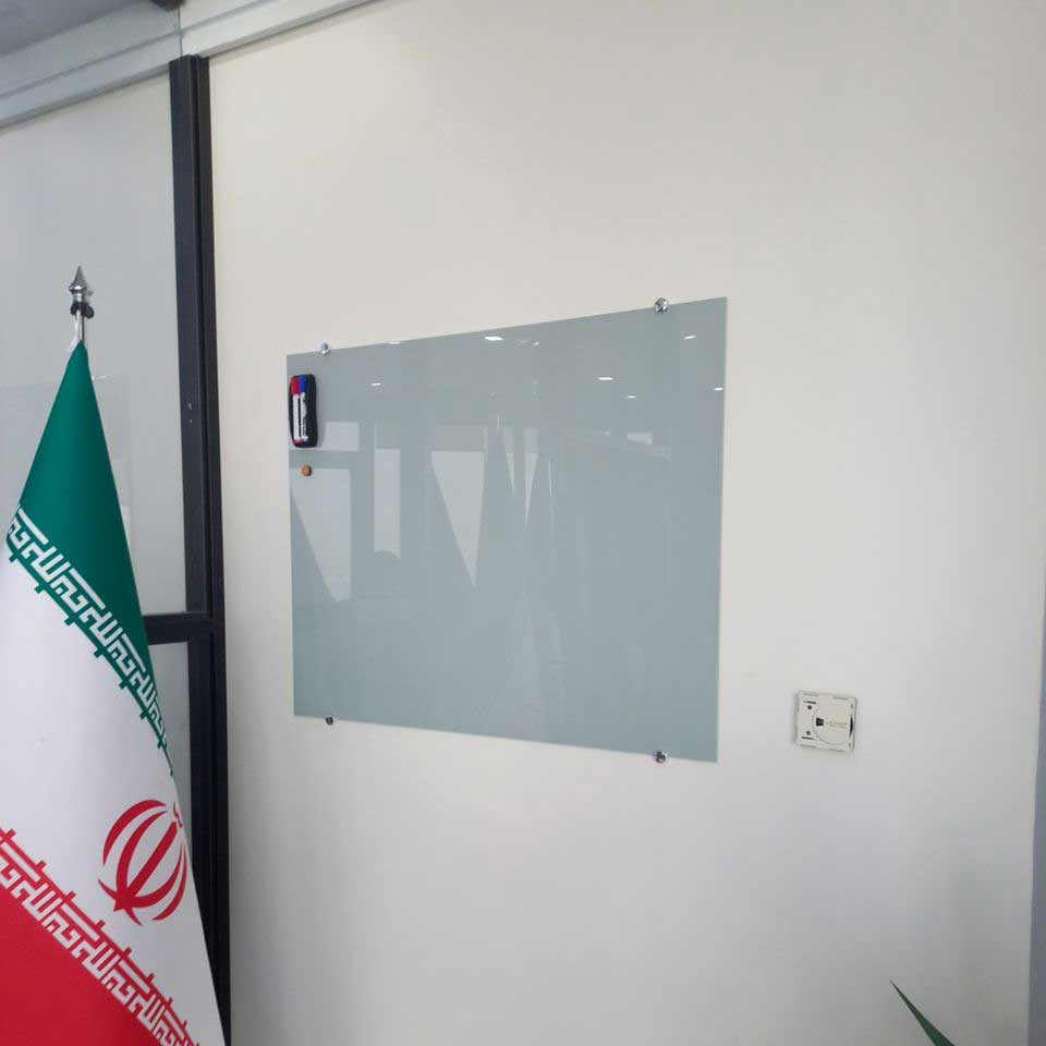 تخته وایت برد شیشه ای رنگی 60x90cm