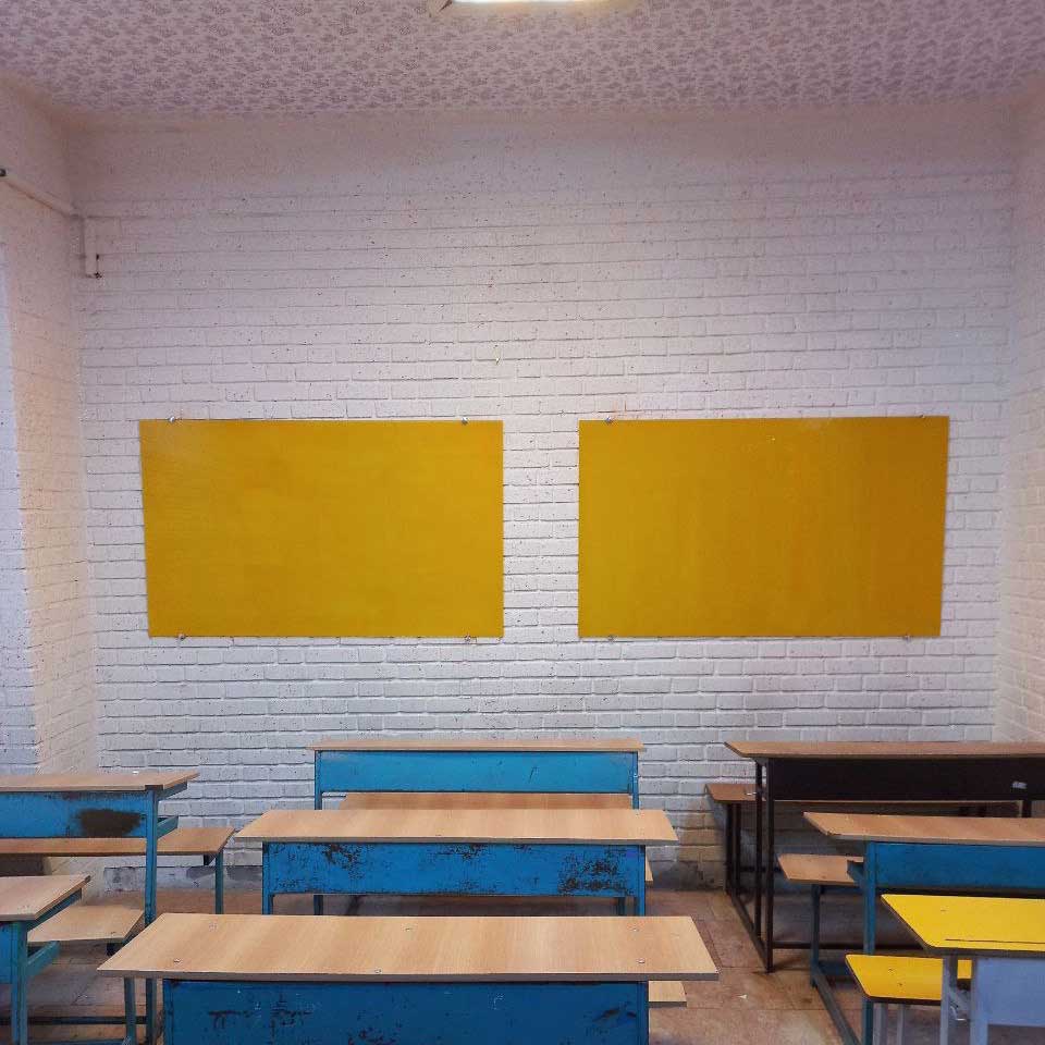 تخته وایت برد شیشه ای رنگی 90x120cm